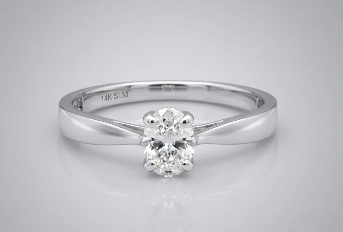 Anillo Compromiso Zenit Diamante Natural Oro 14k